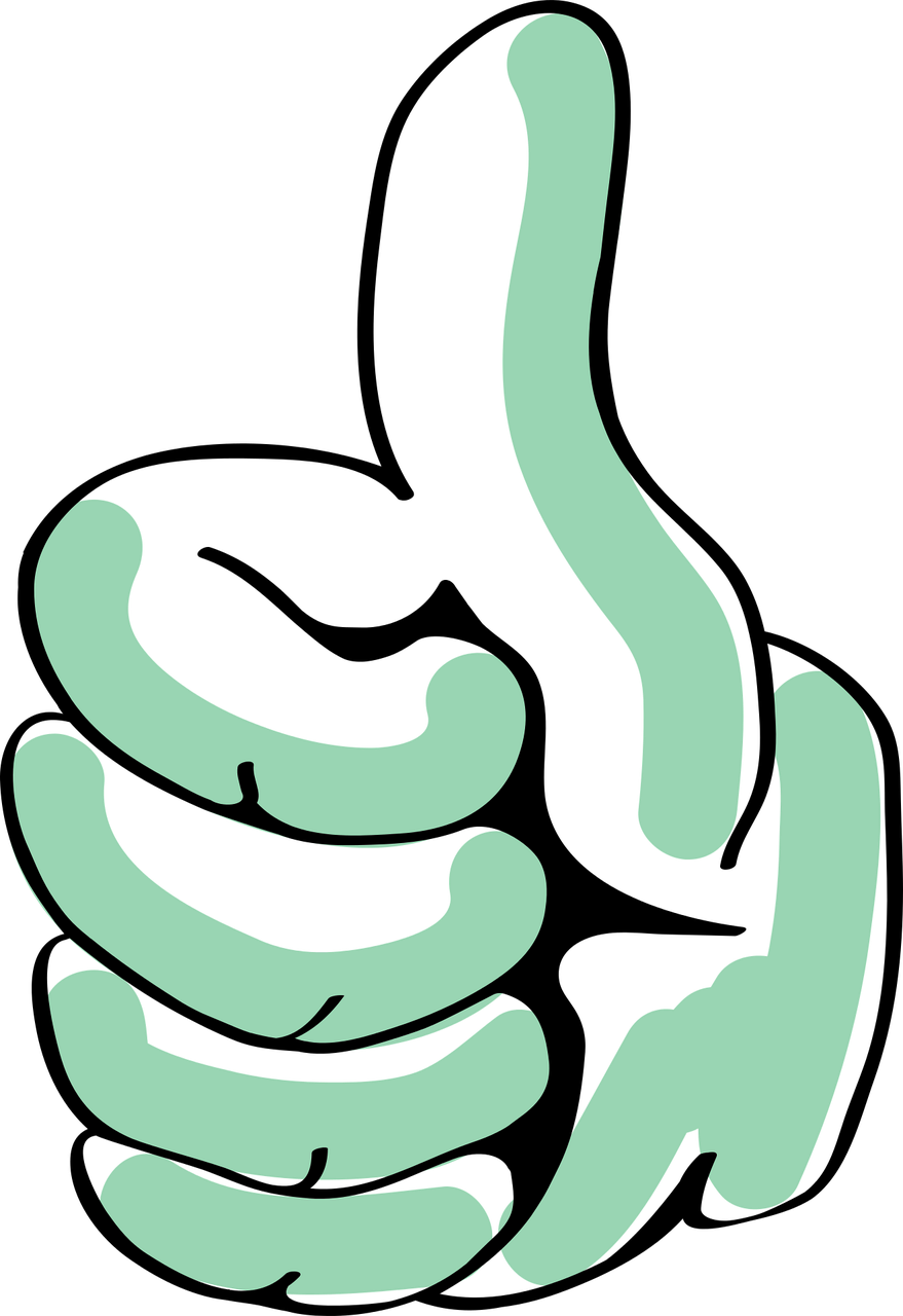a green thumbs up icon on a black background, inspired by João Artur da Silva, deviantart, hurufiyya, lower half of his body is snake, done in the style of matisse, closeup of hand, green lines