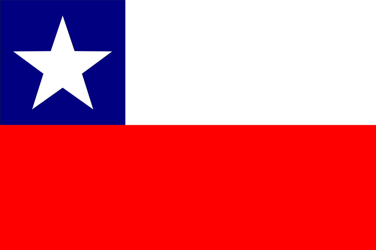 a red white and blue flag with a star, an illustration of, by Francisco de Holanda, chile, svg vector, china, terminal