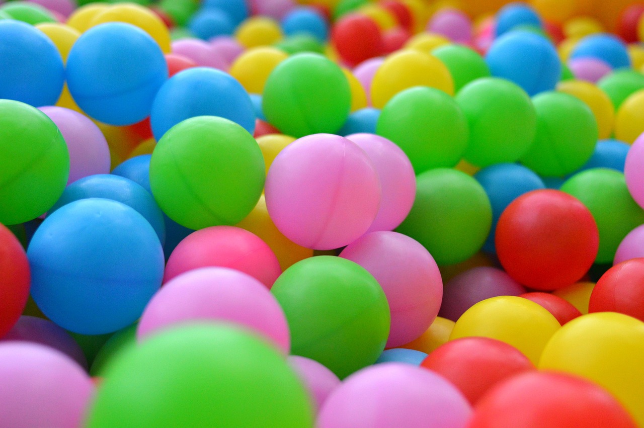 a ball pit filled with lots of colorful balls, by Edward Corbett, flickr, 2 5 6 x 2 5 6 pixels, high quality desktop wallpaper, balloon, pastels