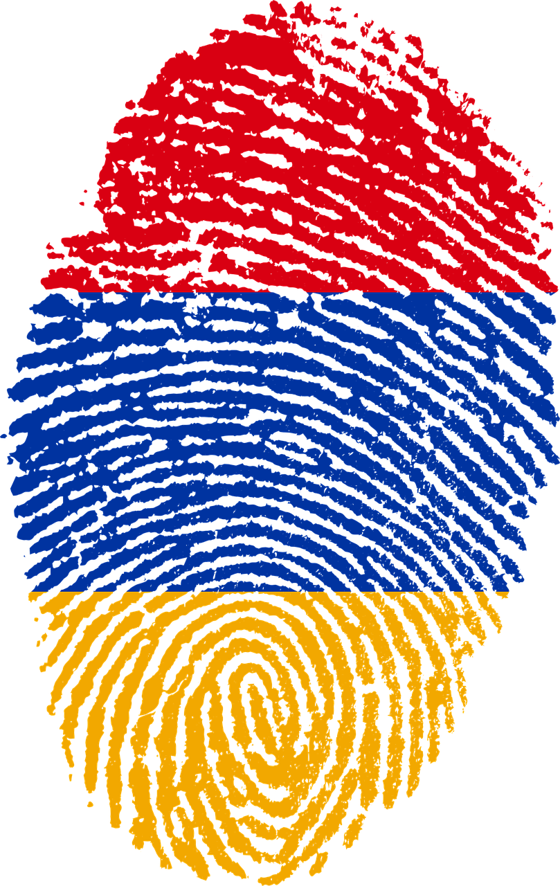 a fingerprint with the colors of the flag of colombia, by Edward Avedisian, stuckism, city of armenia quindio, high quality image”, ukrainian, feature