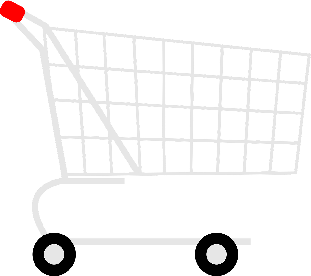 a shopping cart on a black background, pixabay, bauhaus, cartoon, left profile, 000 — википедия, recipe