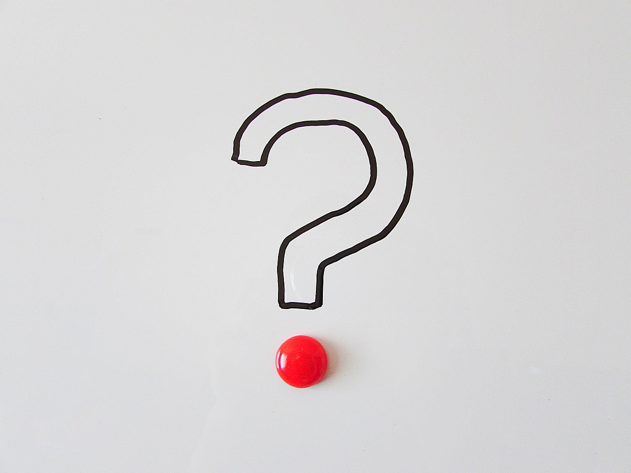 a piece of paper with a question mark drawn on it, flickr, minimalism, red clown nose, q hayashida, vinyl, mysterious figure
