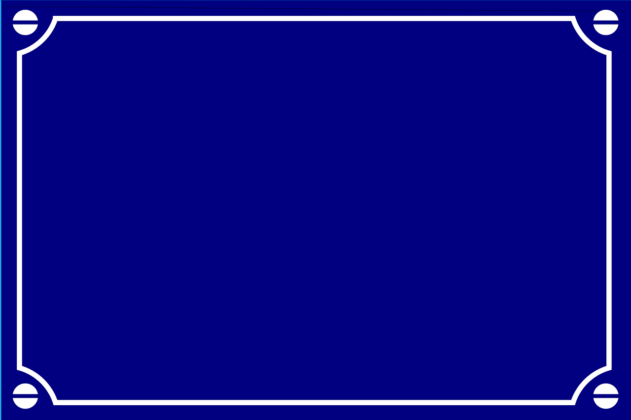 a blue square with a white border, a computer rendering, 1 6 : 9 ratio, white outline border, tubes, no text!