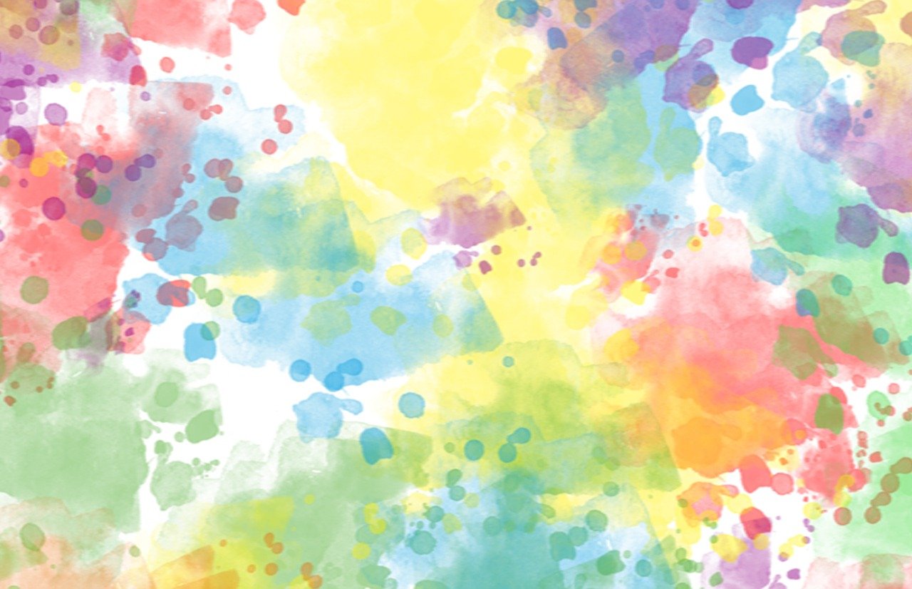 a colorful watercolor background with lots of spots, けもの, background image, colorful]”, full of colour 8-w 1024
