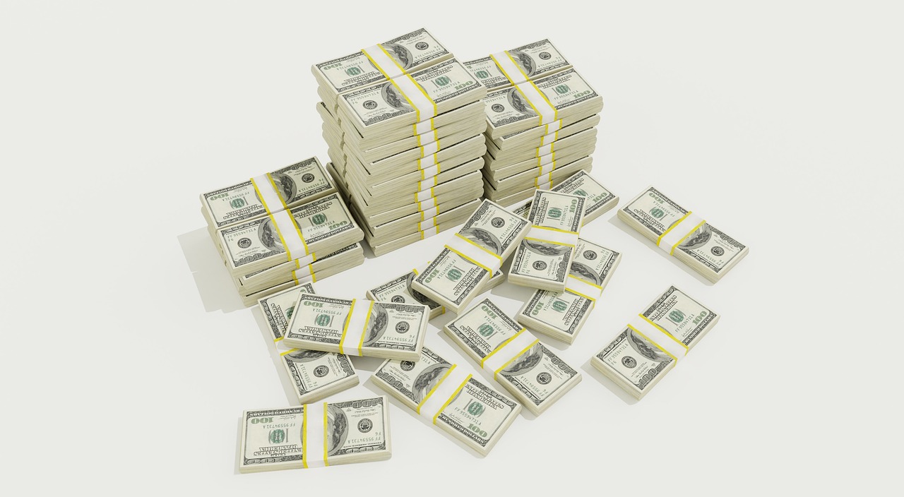 a pile of money sitting on top of a table, a stock photo, by Ben Zoeller, pixabay, conceptual art, 3 d renders, 8k!, aaaaaaaaaaaaaaaaaaaaaa, stacked image