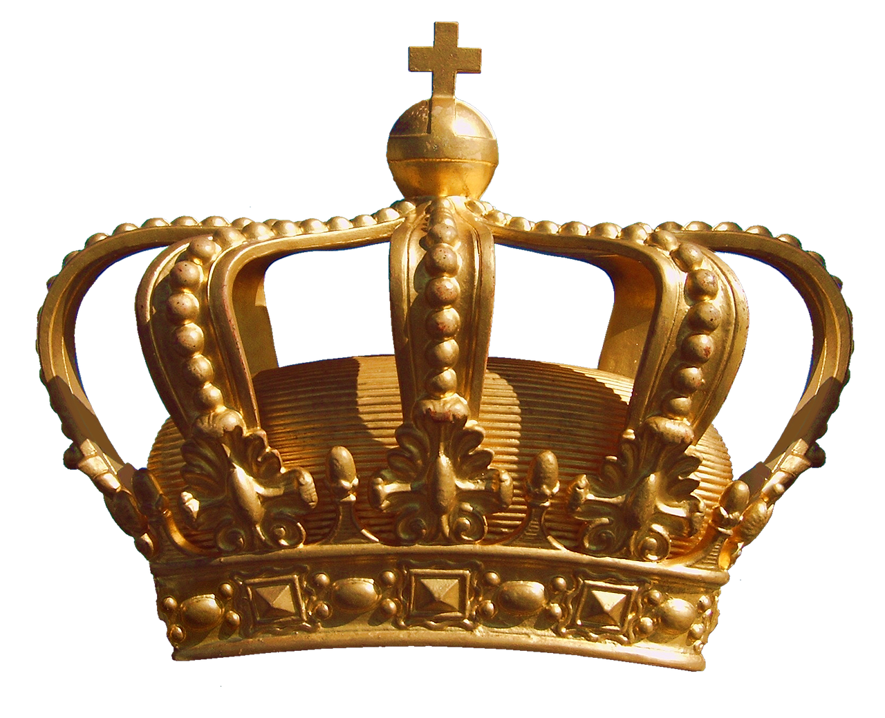 a golden crown with a cross on top, by Kristian Kreković, baroque, ((oversaturated)), god save the queen!!!, header, profile pic