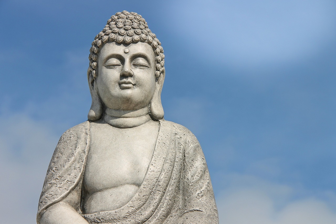 a close up of a statue of a person, a statue, minimalism, karma sutra, looking smug, round chin, wearing a grey robe