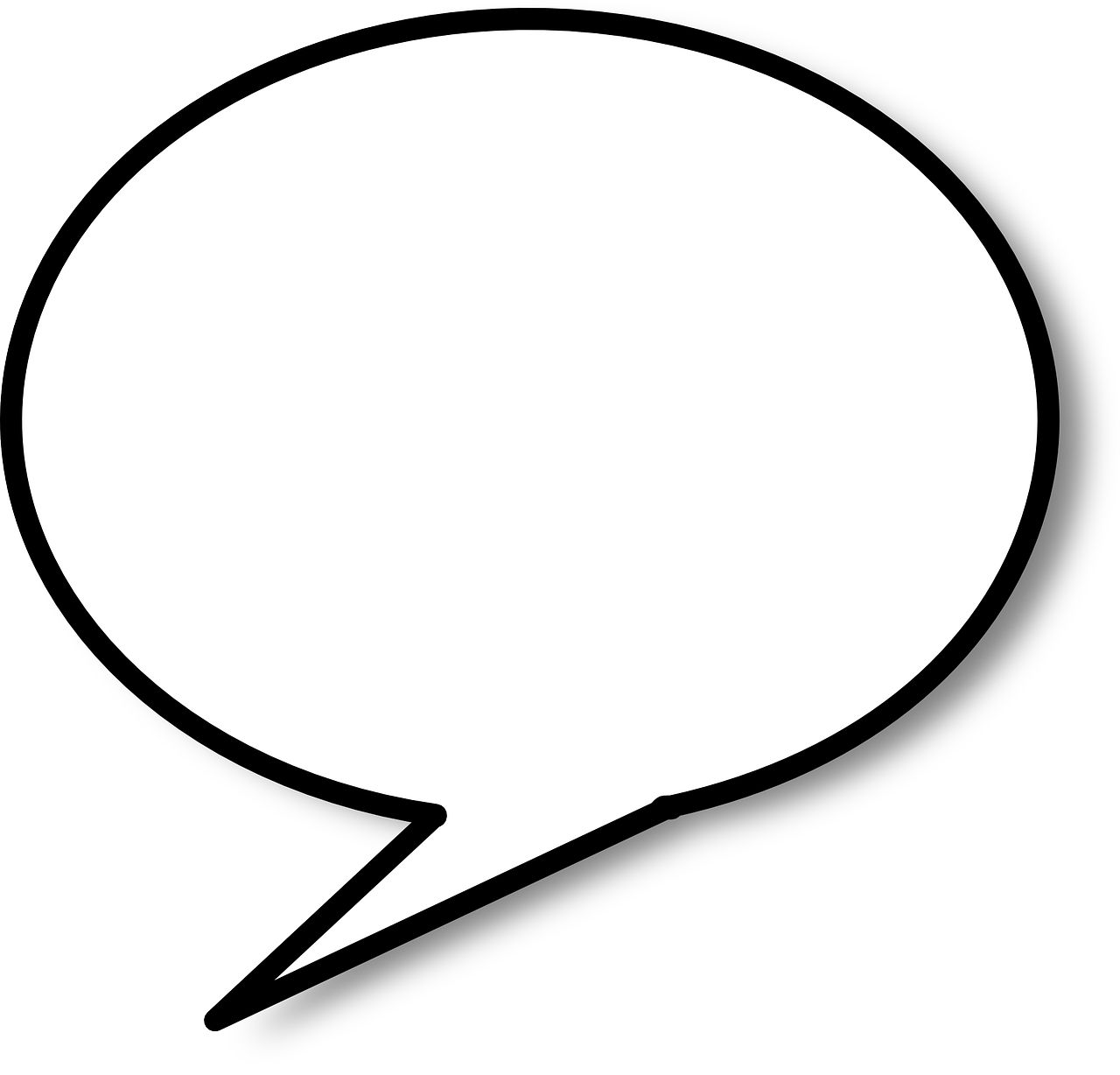a black and white picture of a speech bubble, pixabay, rasquache, vector spline curve style, no gradients, very sharp photo, (pen)