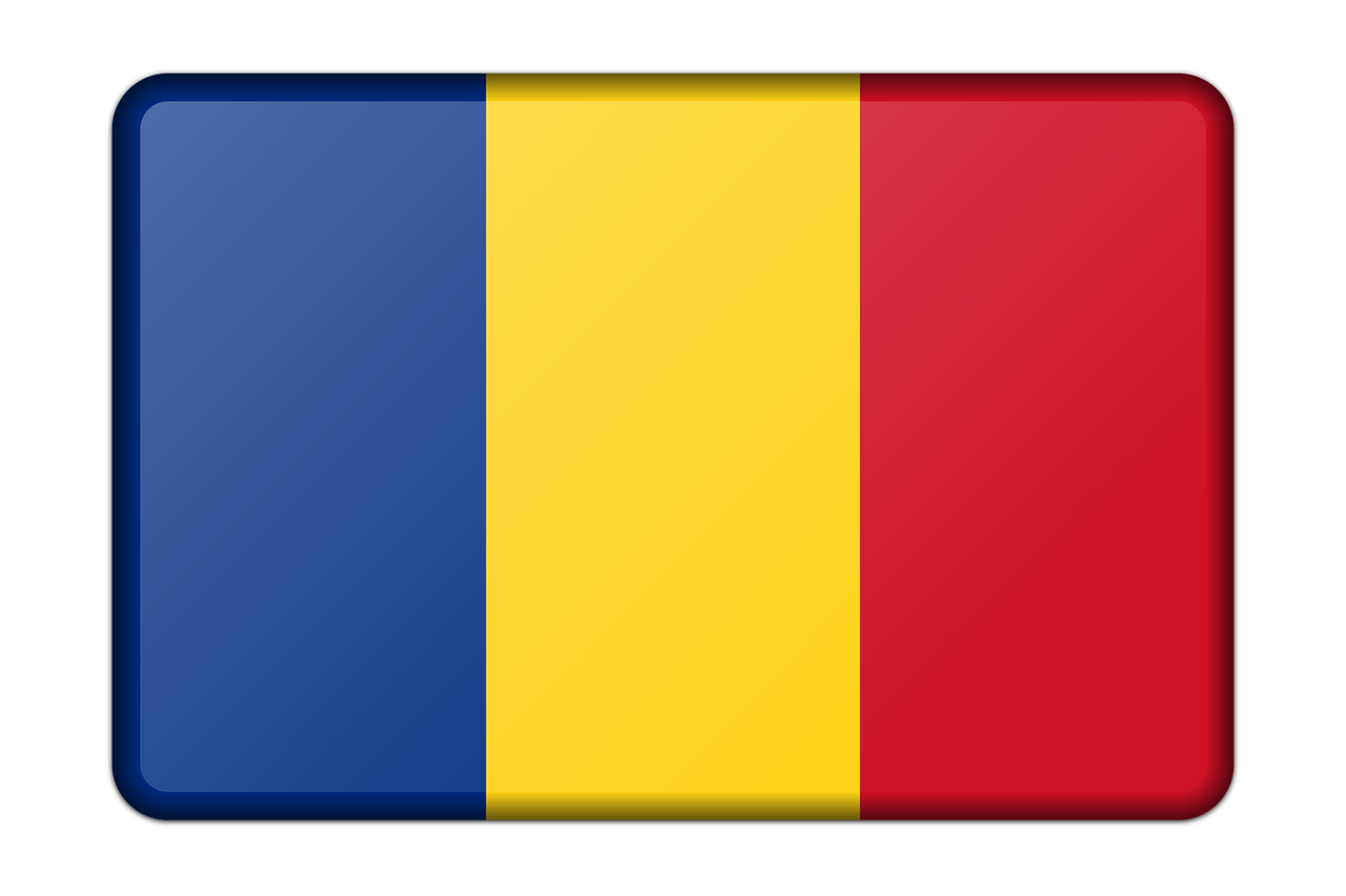 the flag of the country of romania, an illustration of, shutterstock, bauhaus, rectangle, watch photo, detailed photo, chad