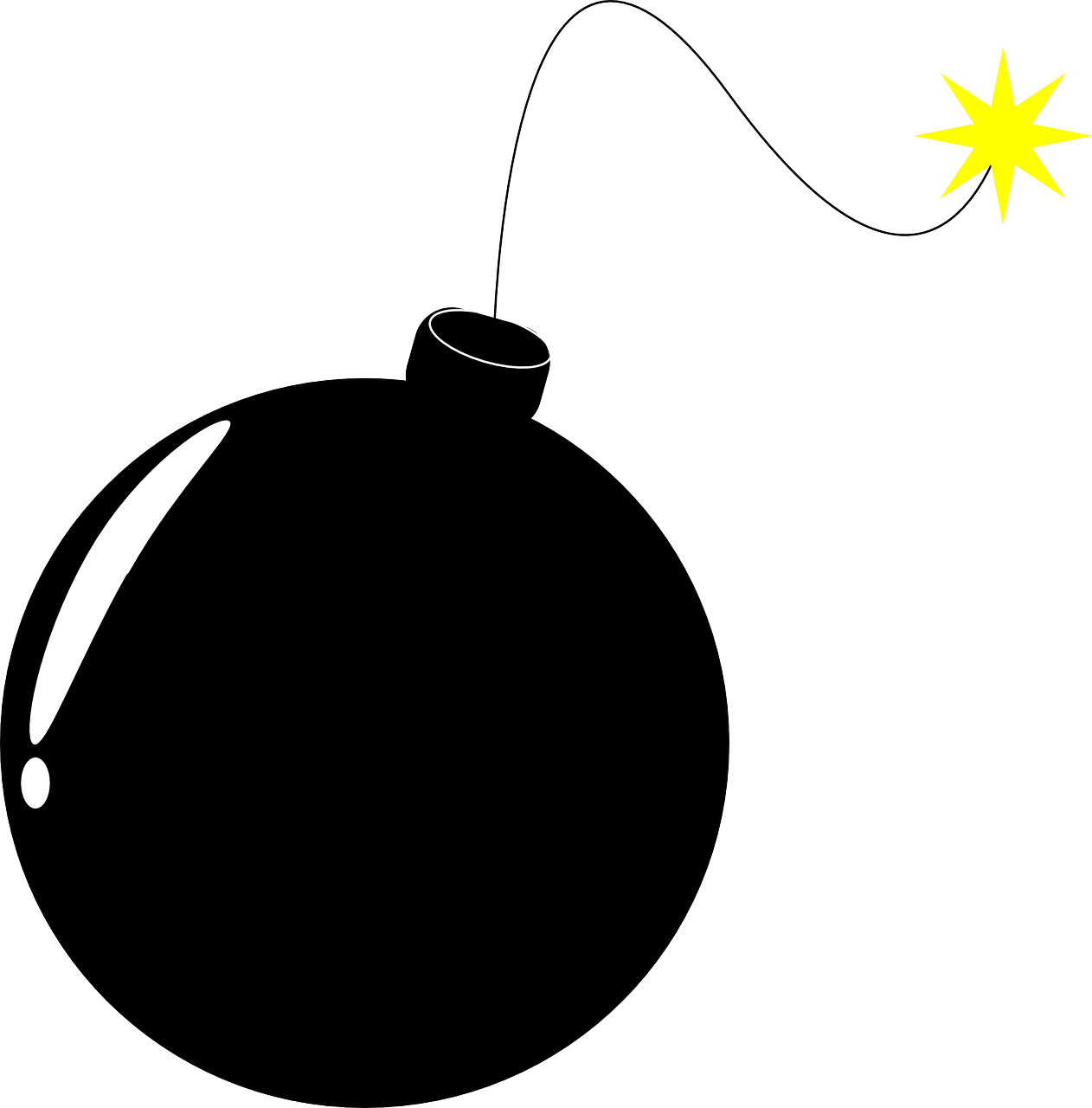 a bomb with a star on top of it, minimalism, precise! vector trace, 2 0 1 0 photo, facing left, attack vector