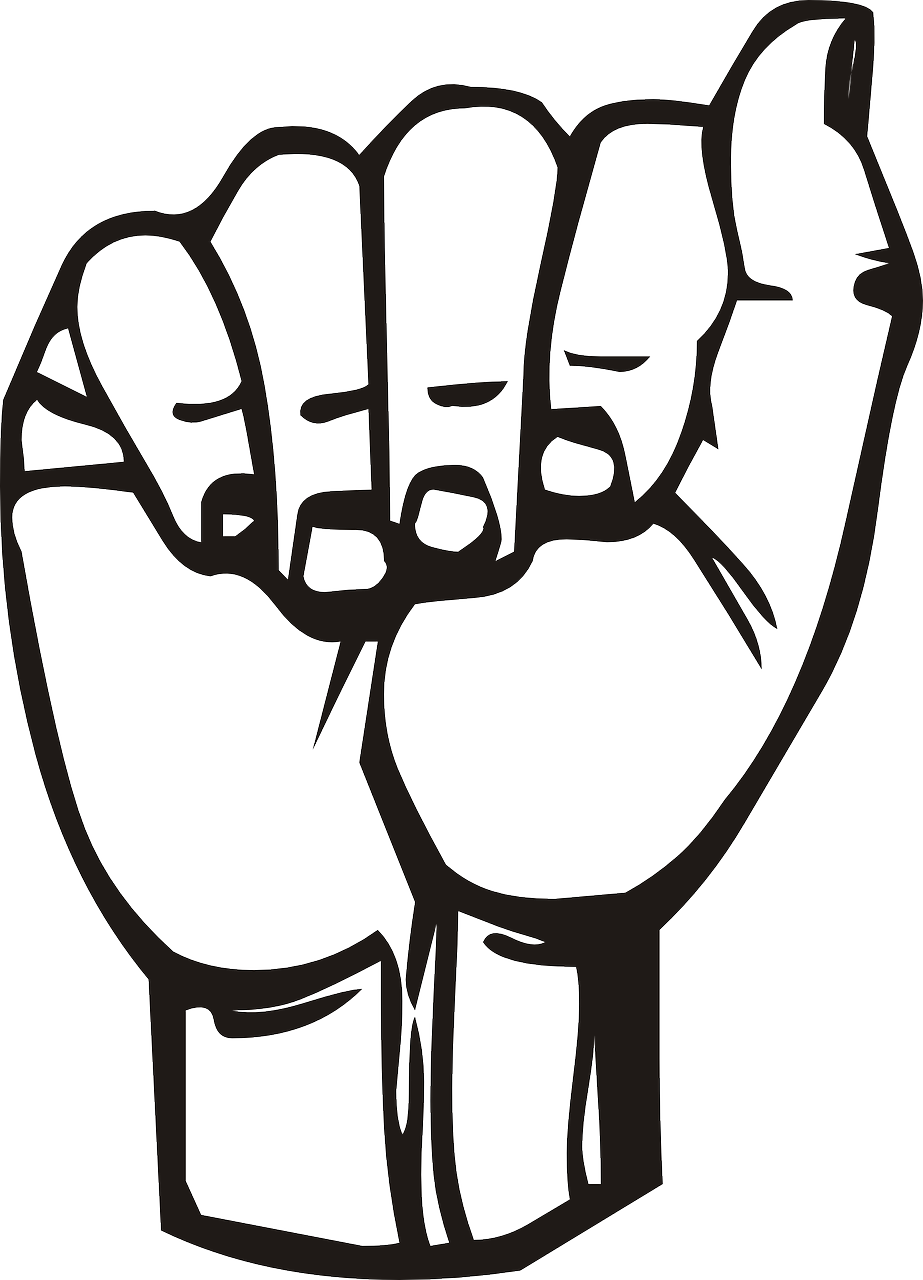 a black and white drawing of a fist, a cartoon, by Whitney Sherman, pixabay, anjali mudra, !!! very coherent!!! vector art, istockphoto, hand over mouth