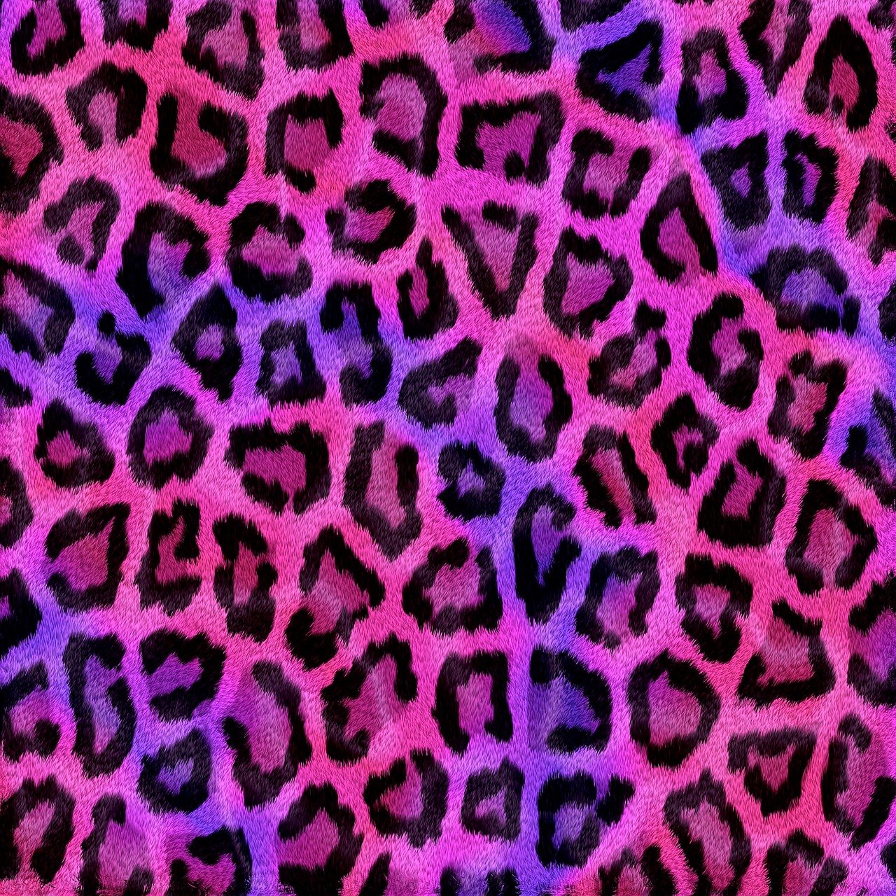 a close up of a pink and black leopard print, a digital rendering, inspired by Lisa Frank, shutterstock, red blue purple black fade, background image, jungle grunge, textured like a carpet