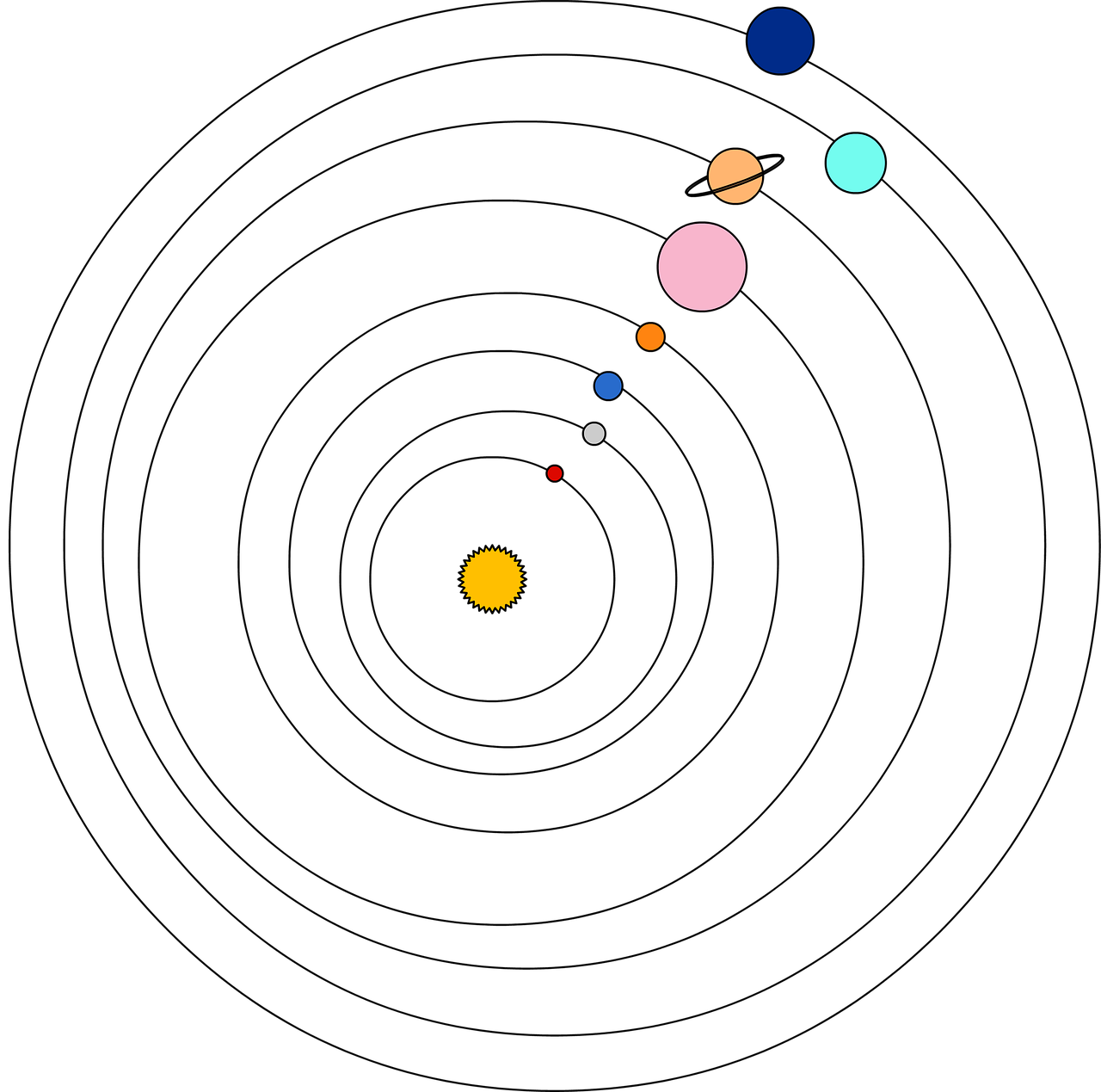 a number of different colored circles on a black background, space art, photo on iphone, looking upwards, sideview, star walk