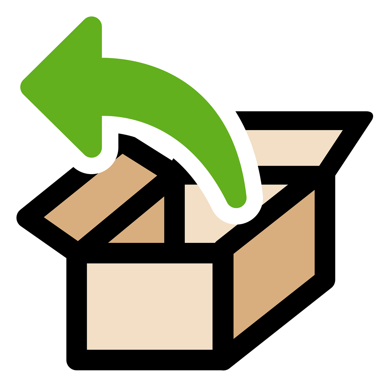a box with a green arrow coming out of it, vector art, by Randy Post, pixabay, telegram sticker design, spare parts, left trad, return of the many to the one