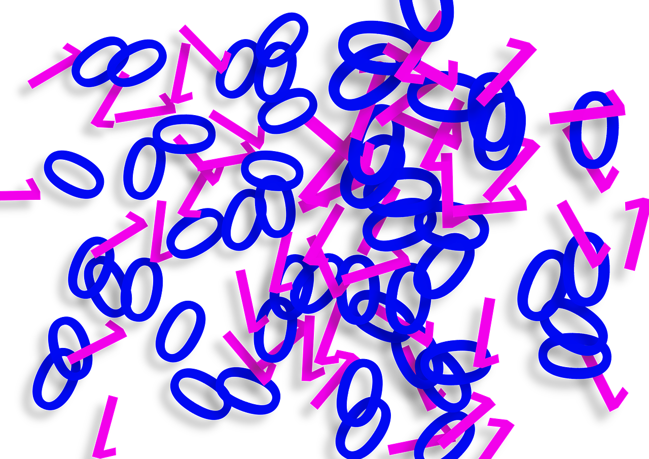 a bunch of blue and pink letters on a black background, a digital rendering, inspired by Zsolt Bodoni, generative art, 2 0 0 0's photo