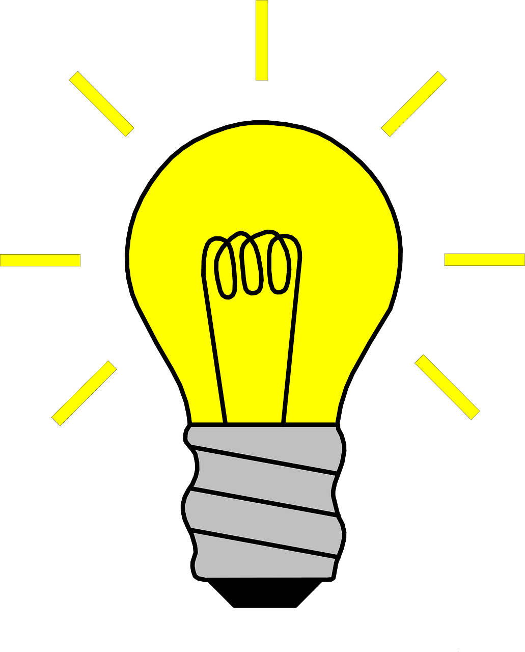 a yellow light bulb on a black background, by Ivan Trush, [ [ soft ] ], information, iq 4, drawn