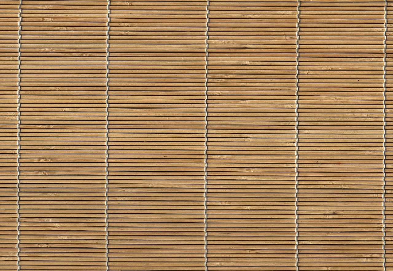 a close up view of a bamboo mat, a digital rendering, vertical orientation, an ultrafine detailed photo, highly detailed product photo, andres gursky