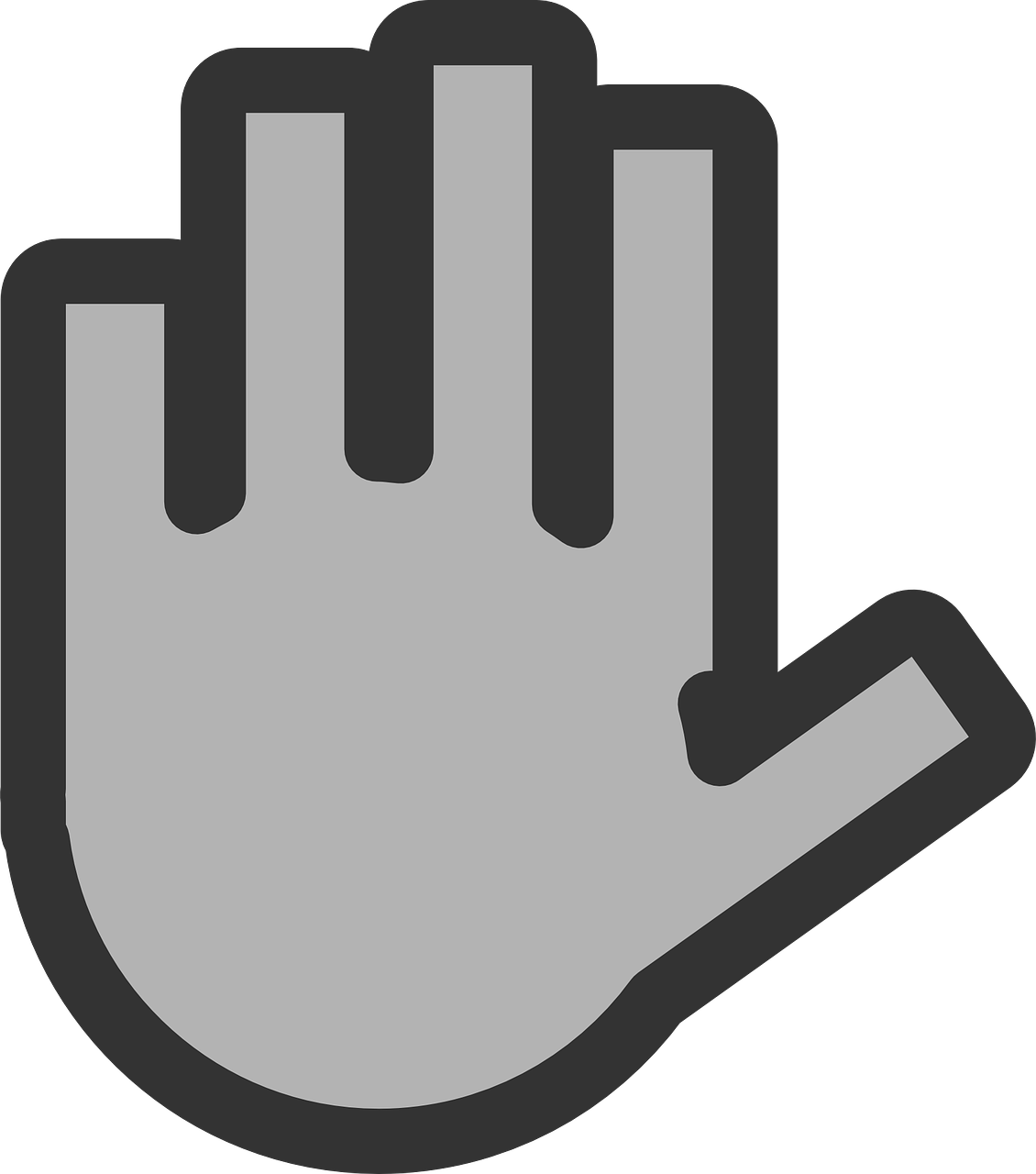 a hand touching a button on a black background, pixabay, vector, gray anthropomorphic, profile picture 1024px, open palm