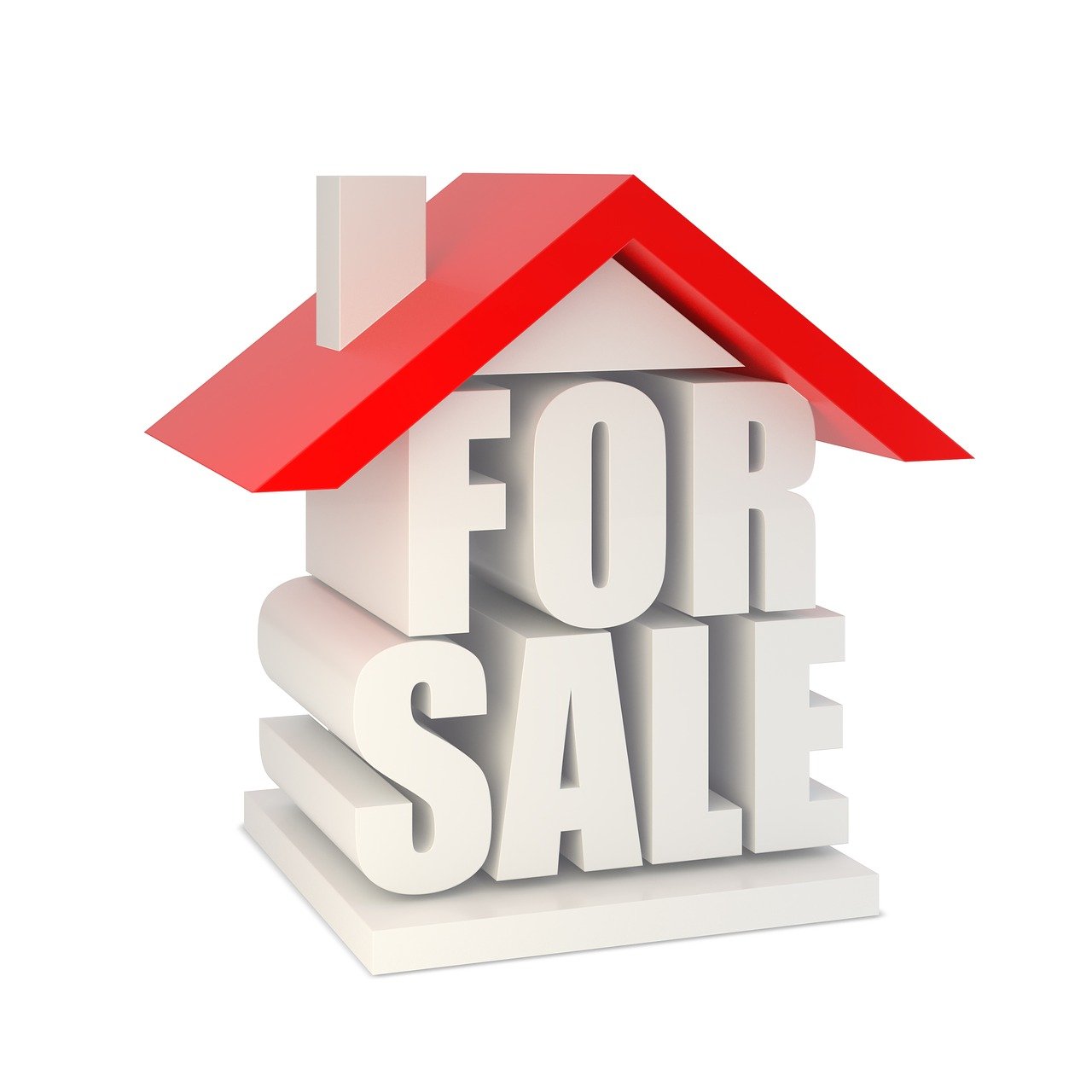 a house with a for sale sign in front of it, by senior artist, shutterstock, folk art, 3 d cg, advertisement photo, facing right, white