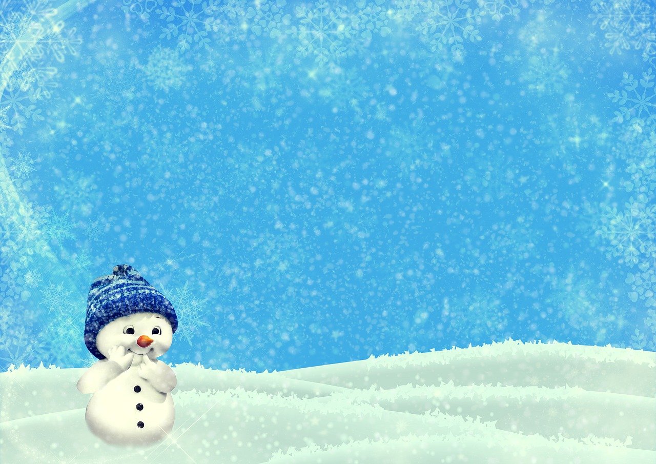 a snowman that is standing in the snow, digital art, stopmotion animation, 4 k hd wallpaper illustration