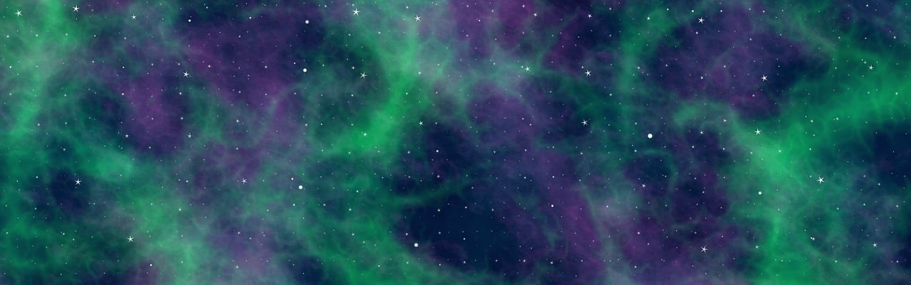 a green and purple sky filled with lots of stars, a digital rendering, tumblr, ((space nebula background)), alien fabric, 2 0 5 6 x 2 0 5 6, northern lights background