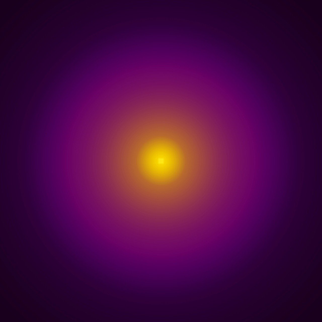 a blurry image of a yellow and purple light, a picture, minimalism, no gradients, key is on the center of image, purple sun, ( ( ( ( volumetric light ) ) ) )