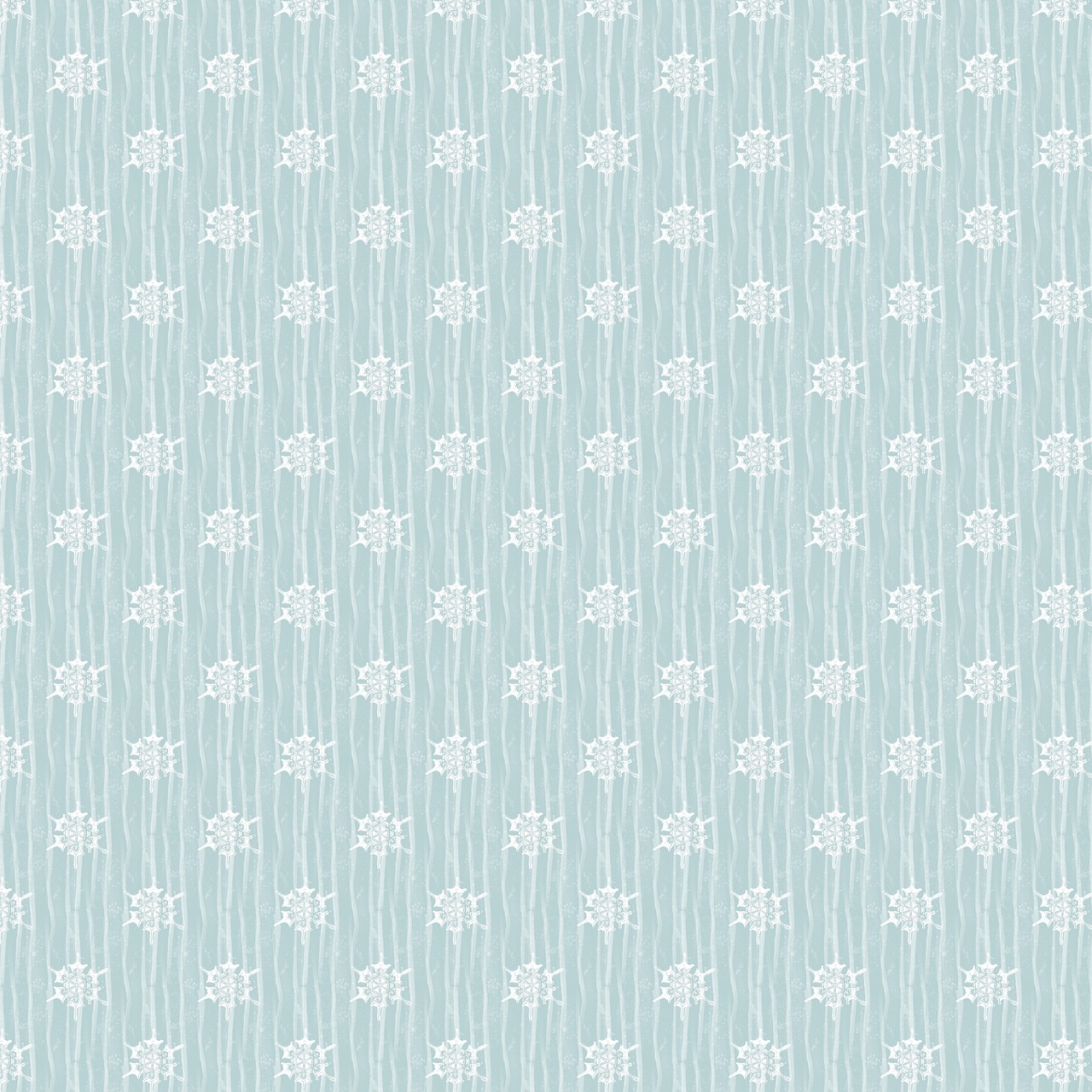 a pattern of snowflakes on a blue background, inspired by Katsushika Ōi, minimalism, art deco stripe pattern, roses background, grayish, wooden background
