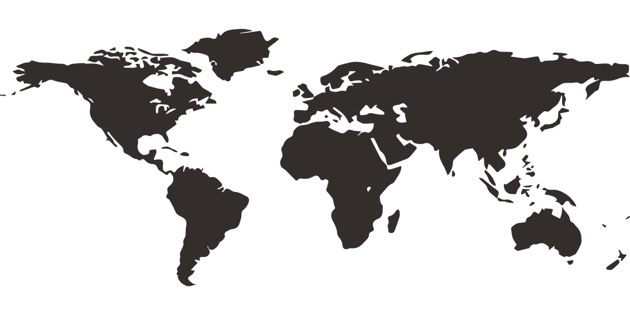 a map of the world on a black background, a digital rendering, reddit, black backround. inkscape, chocolate, ( ( dithered ) ), high res photo