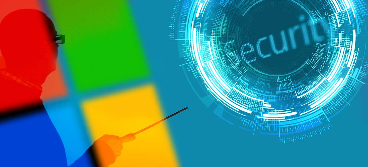 a man standing in front of a computer screen, a digital rendering, by Echo Chernik, cg society contest winner, windows 9 8 logo, closeup photo, cyber security polygon, scepter