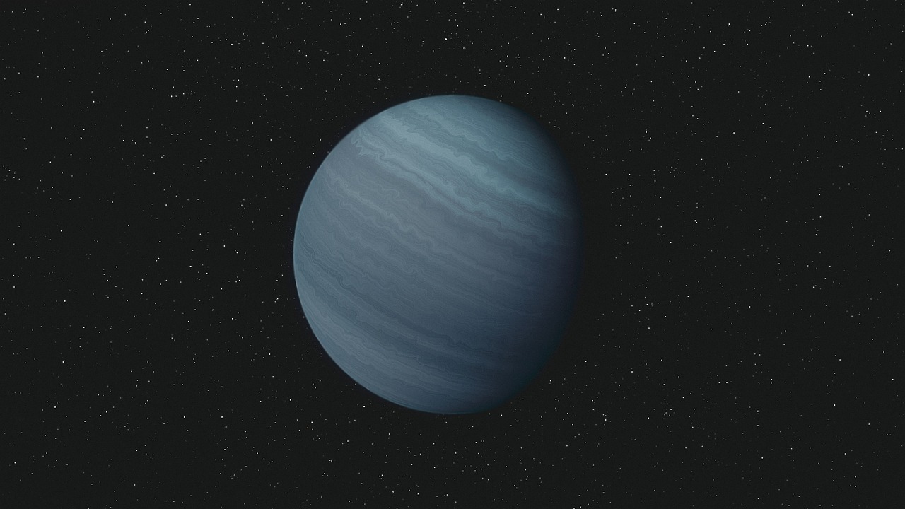 a blue planet with a star in the background, an illustration of, by Bob Ringwood, nice slight overcast weather, onyx, puffy, hq 8k scan