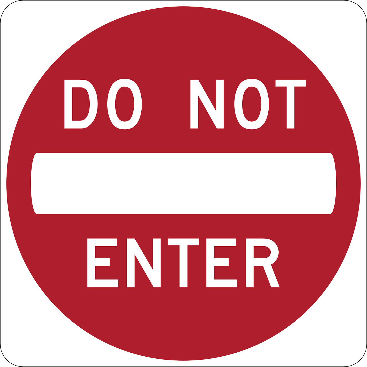 a do not enter sign on a white background, a picture, shutterstock, 3 2 x 3 2, traffic signs, in white lettering, round