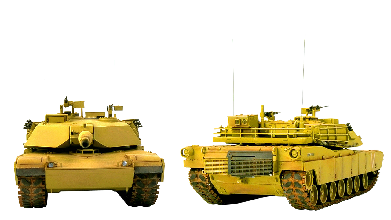 a couple of tanks sitting next to each other, featured on zbrush central, panoramic, shot on a 2 0 0 3 camera, yellow lighting from right, no background