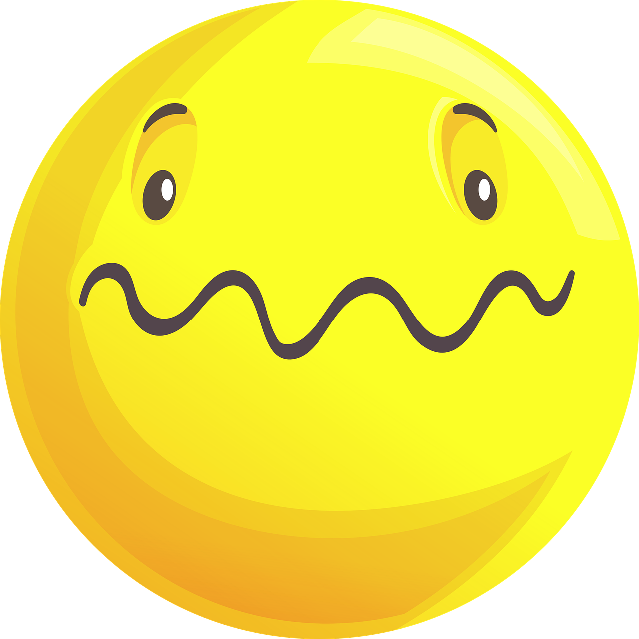 a yellow smiley face with a black mustache, an illustration of, inspired by Heinz Anger, pixabay, mingei, bloated, sad scene, ball, highly_detailed_face!!!