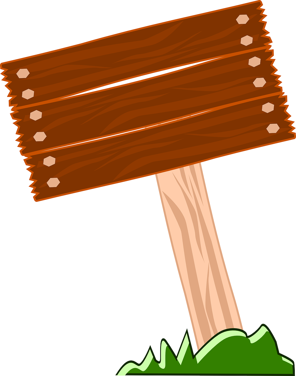 a wooden sign sticking out of the ground, a digital rendering, pixabay, conceptual art, sticker design vector art, holding a wooden staff, pallet, hd screenshot