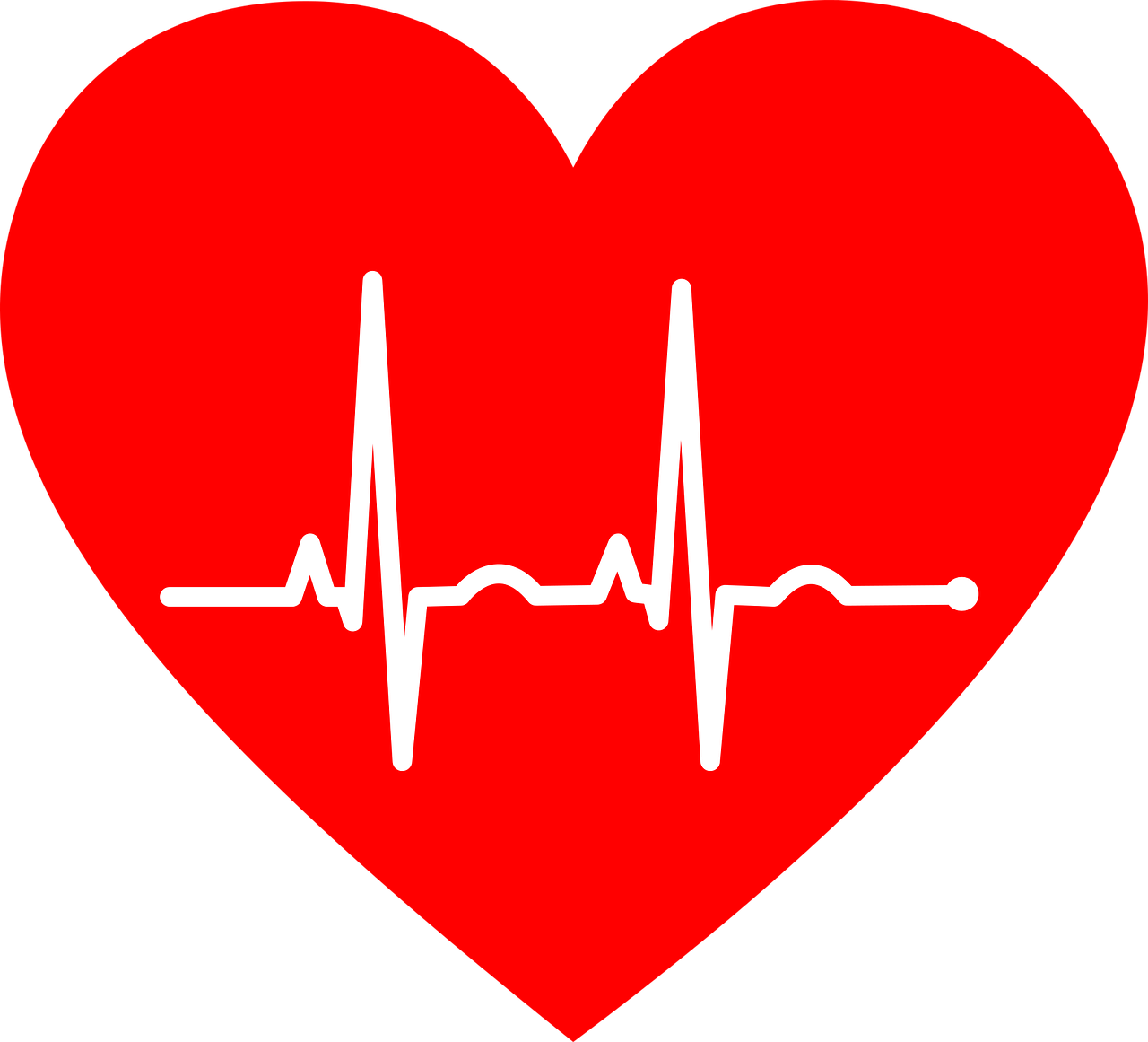 a red heart with a cardiogram on it, pixabay, hurufiyya, ¯_(ツ)_/¯, black, trapped on a hedonic treadmill, vector