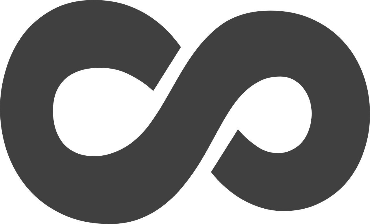 an infinite symbol on a black background, inspired by Avgust Černigoj, on a gray background, csok istvan, channel, not clear