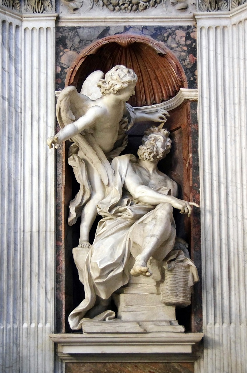 a statue that is inside of a building, by Gian Lorenzo Bernini, flickr, baroque, scene from church, aleriia _ v ( lerapi ), harp, jupiter