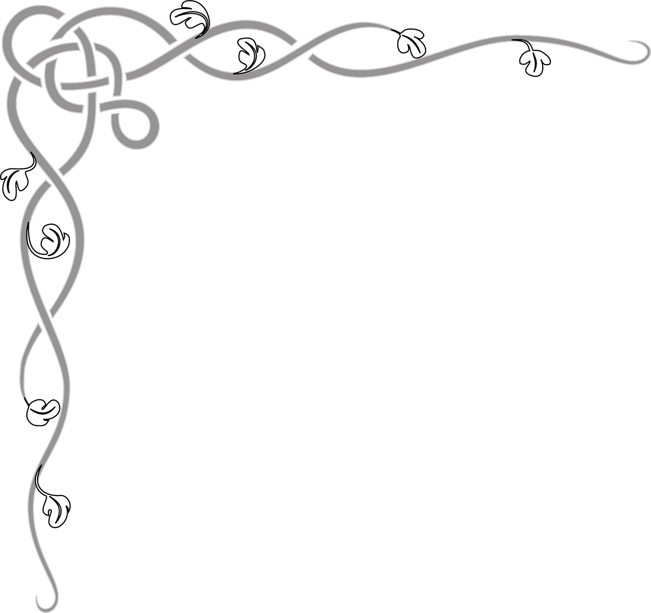 a black and white picture of a decorative frame, a digital rendering, inspired by Ásgrímur Jónsson, art nouveau, vines and thorns, black backround. inkscape, rose twining, dark. no text