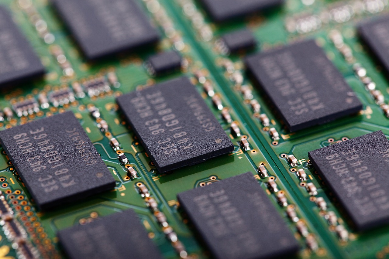 a close up of a bunch of electronic components, a picture, by Jason Felix, memory, a green, thumbnail, advert