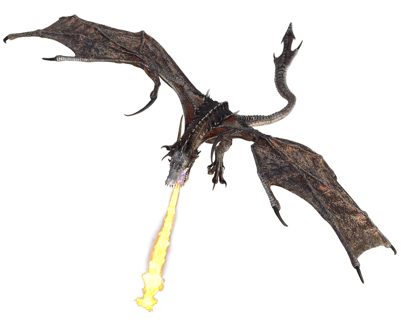 a close up of a dragon flying through the air, 3d game object, firebreathing, black, a wooden