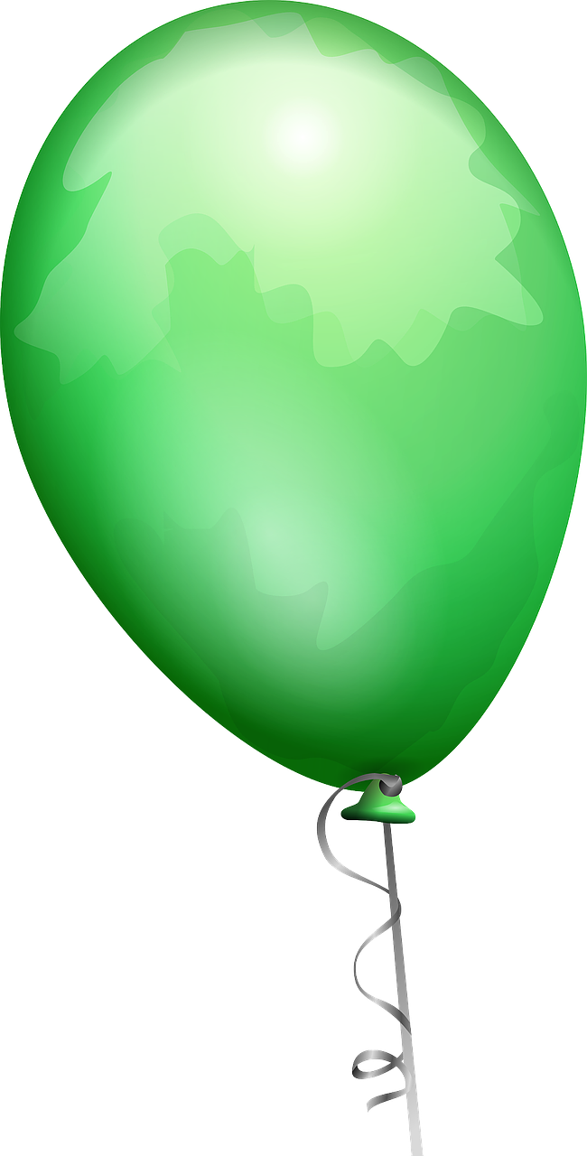 a green balloon with a string attached to it, a raytraced image, inspired by Luigi Kasimir, deviantart, paint tool sai, it\'s name is greeny, phone photo, blimp
