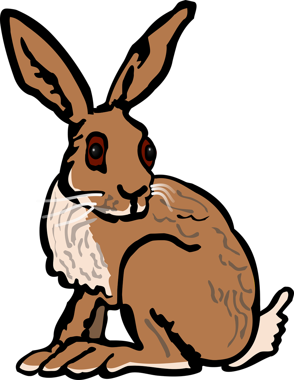 a close up of a rabbit on a black background, an illustration of, inspired by George Cruikshank, wikihow illustration, computer generated, raptor, full color illustration