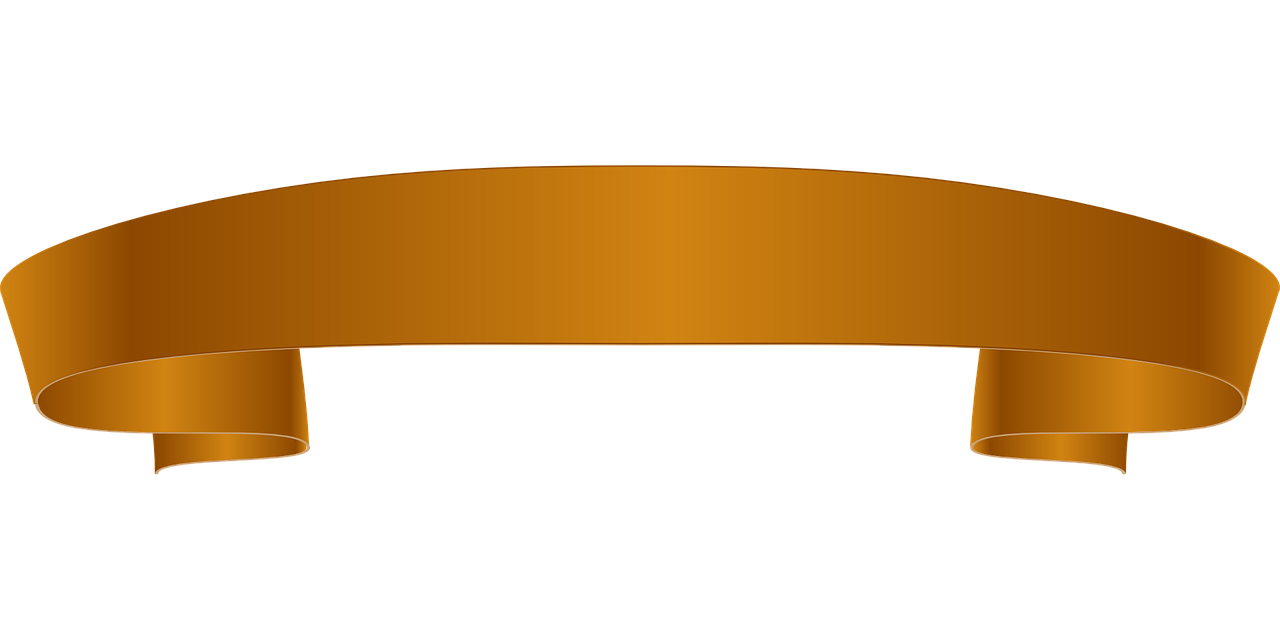 a gold ribbon on a black background, polycount, superflat, sky is orangish outside, round-cropped, zoomed out to show entire image, straight dark outline