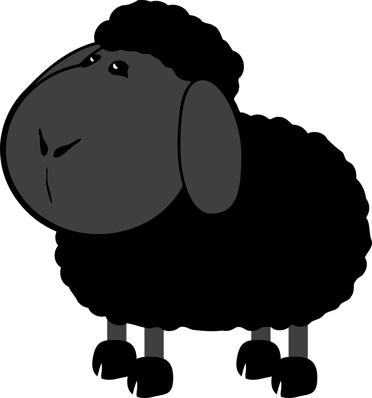 a black and white image of a tennis ball, inspired by Anato Finnstark, deviantart, ascii art, ( dog ) looks like elephant, looks sad and solemn, black backround. inkscape, ram sheep robot