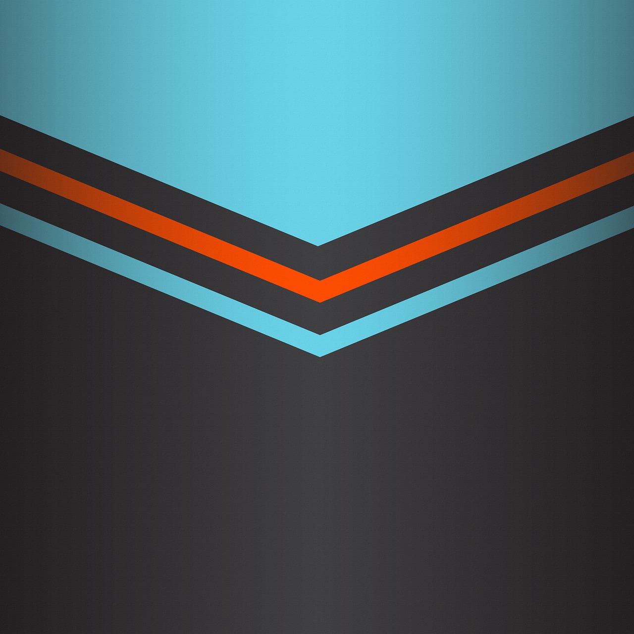 a black background with orange and blue stripes, trending on pixabay, geometric abstract art, clean cel shaded vector art, metallic arrows, red and cyan theme, simple and clean illustration