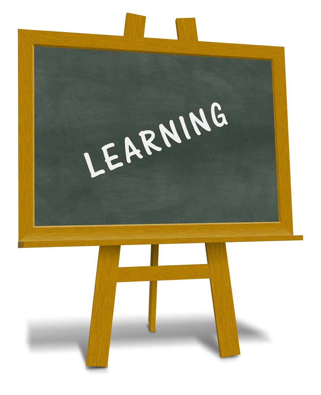 a blackboard with the word learning written on it, a picture, folk art, clip-art, billboard image, bottom angle, watch photo