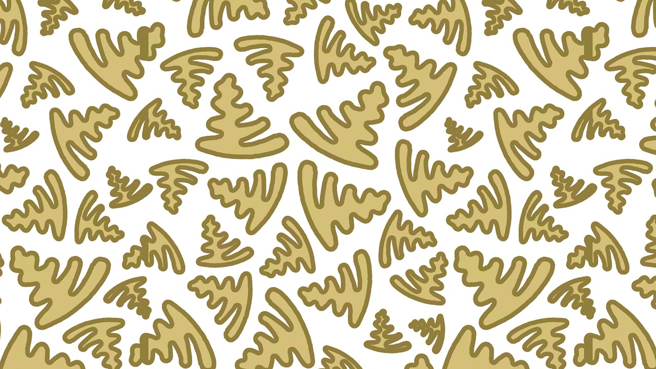 a close up of a pattern on a white background, concept art, inspired by Jean Arp, tumblr, art nouveau, fir trees, golden background, many teeth, made in adobe illustrator