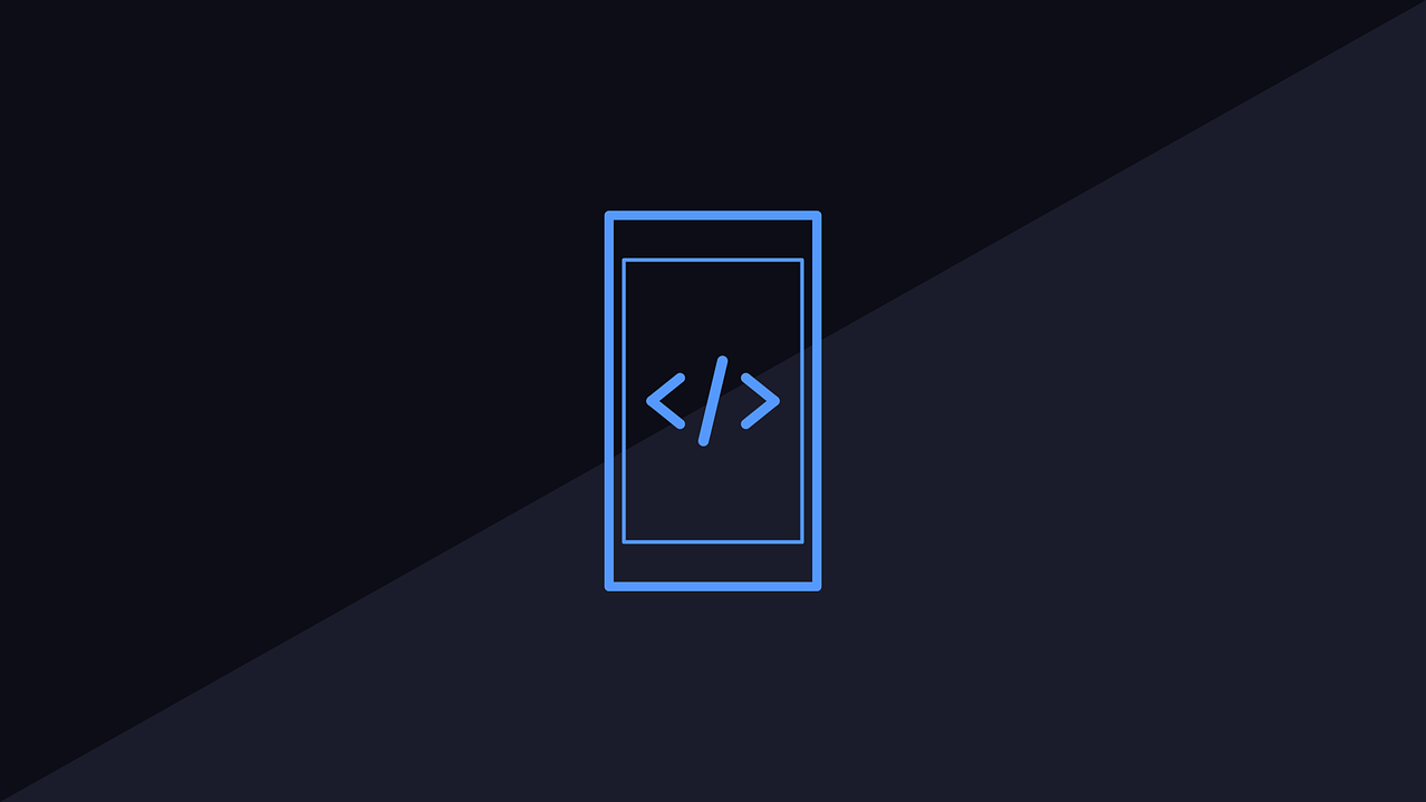 a close up of a cell phone on a black background, a wireframe diagram, by Android Jones, unsplash, hypermodernism, dark blue background, geometry dash, 2d icon, javascript enabled