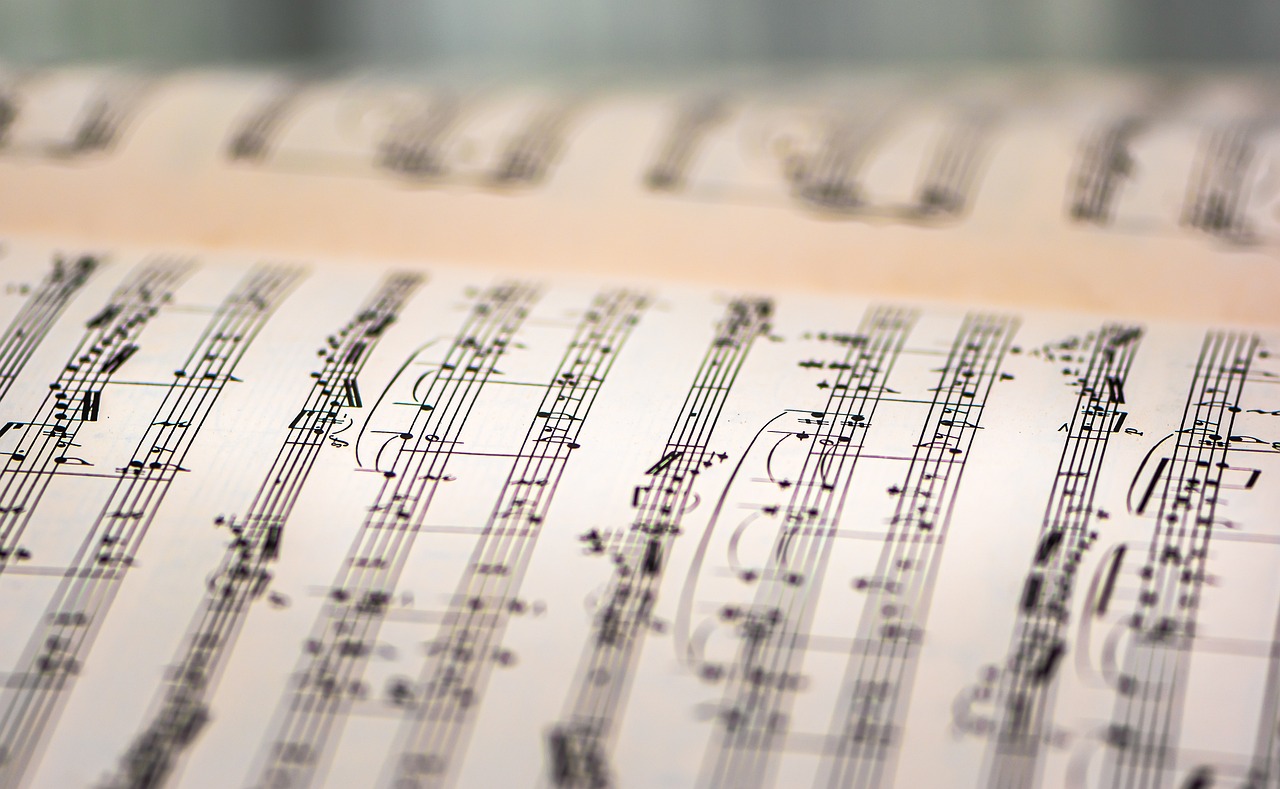 a sheet of music sitting on top of a table, pexels, analytical art, elaborate details, zoomed in, heroic composition, thumbnail