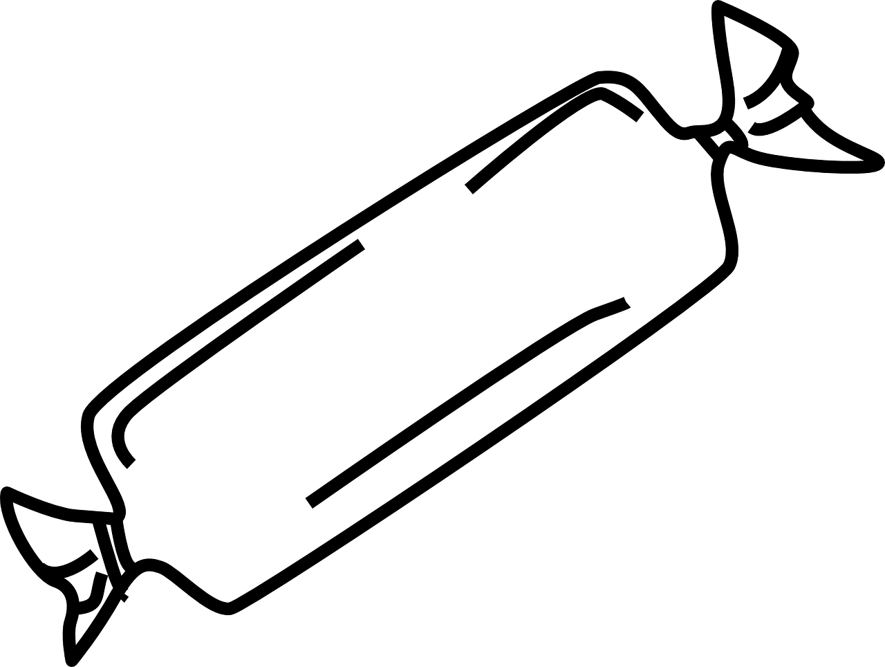 a black and white picture of a candy bar, lineart, inspired by Slava Raškaj, a folding knife, no background and shadows, lying down, simple primitive tube shape